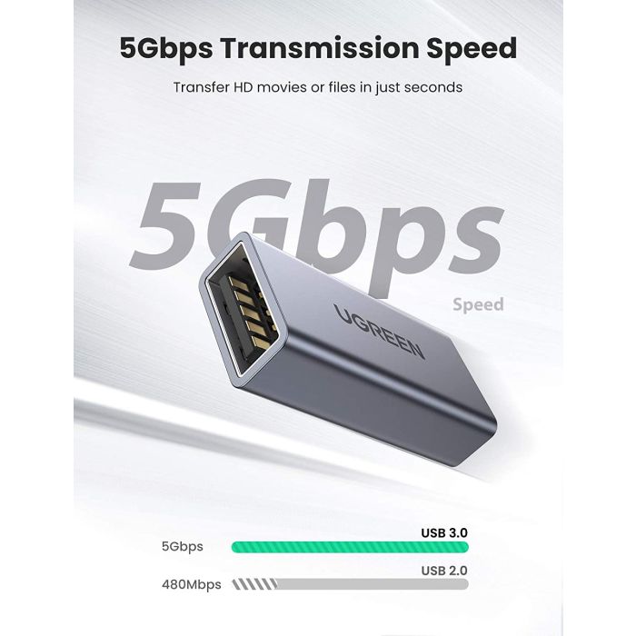 Ugreen USB-A na USB-A adapter, 1kos - polybag - slika 2