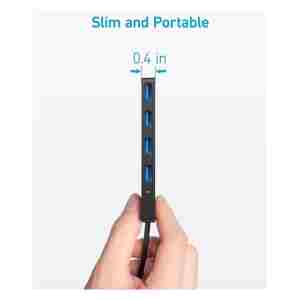 Anker Ultra Slim 4-port USB-C hub črn