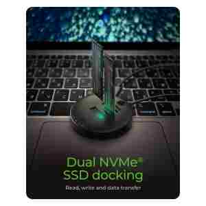 IcyBox IB-1612MCL-C31 priklopna in postaja za kloniranje M.2 NVMe SSD diskov