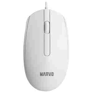 MARVO OFFICE MS003 WH MIŠKA BELE BARVE