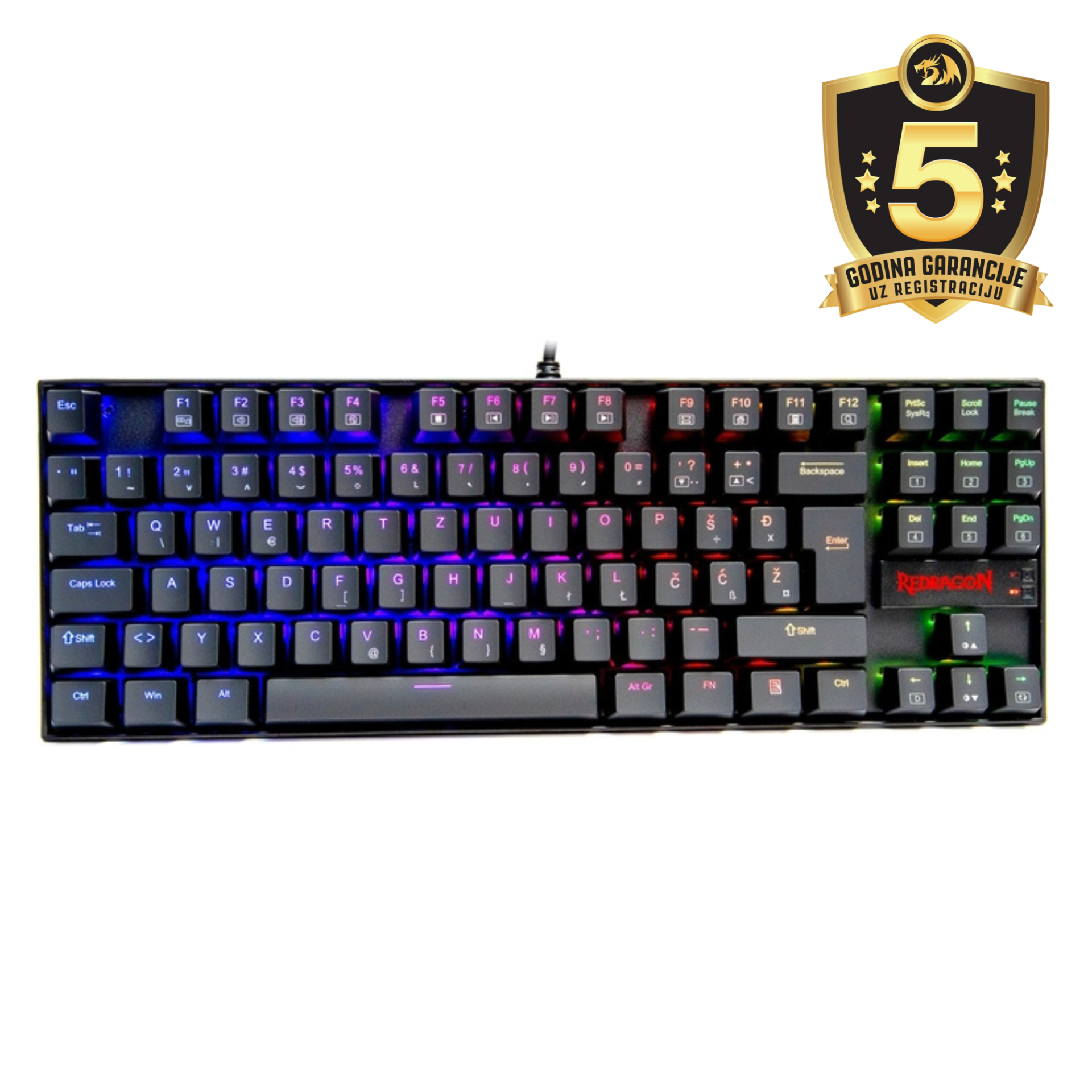 REDRAGON KUMARA K552RGB-1 RGB MEHANSKA TIPKOVNICA SLO/CRO - slika 5