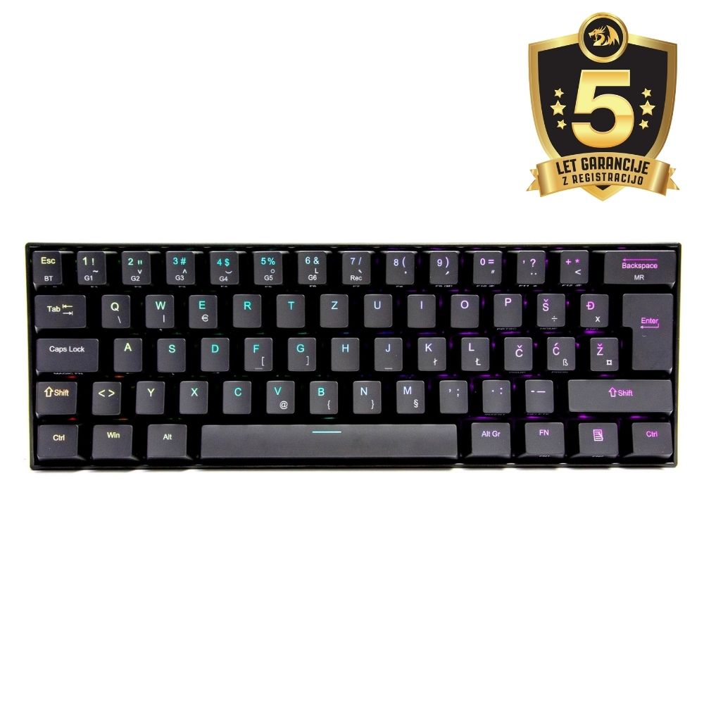REDRAGON DRACONIC K530 RGB MEHANIČNA TIPKOVNICA SLO/CRO, RJAVA STIKALA - slika 5