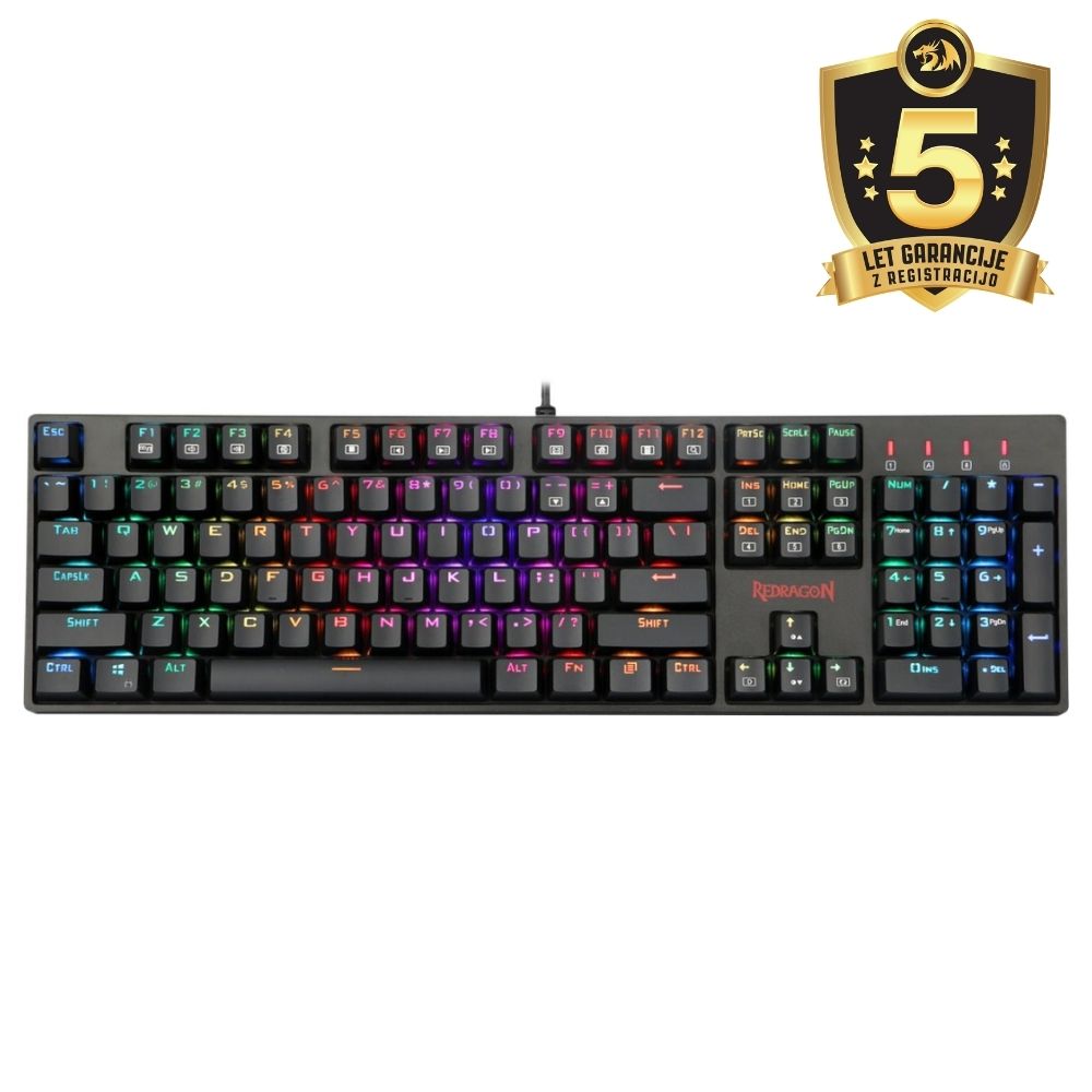 REDRAGON SURARA K582 RGB MEHANSKA TIPKOVNICA, RJAVA STIKALA - slika 5