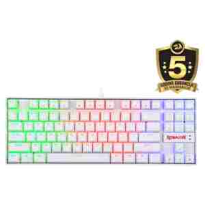 REDRAGON K552 KUMARA RGB GAMING MEHANSKA ŽIČNA TIPKOVNICA BELA - RDEČA STIKALA
