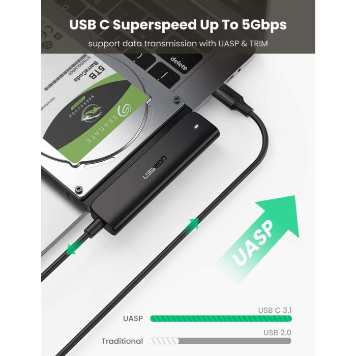 Ugreen USB-C 3.1 na SATA Adapter za 2.5“ - box - slika 6