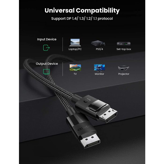 Ugreen DisplayPort 1.4 kabel 8K 2M - polybag - slika 4