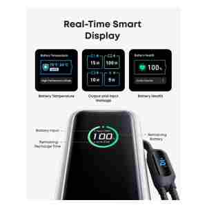Anker Powerbank 25000 mAh z vgrajenim kablom USB-C, 165W, črn