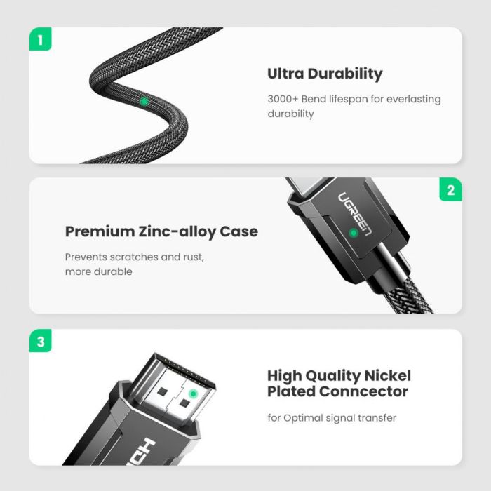 Ugreen 8K Ultra HDMI 2.1 kabel 1m - box - slika 6