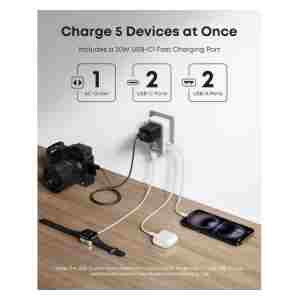 Anker Nano potovalni adapter 5v1, 20W, bel