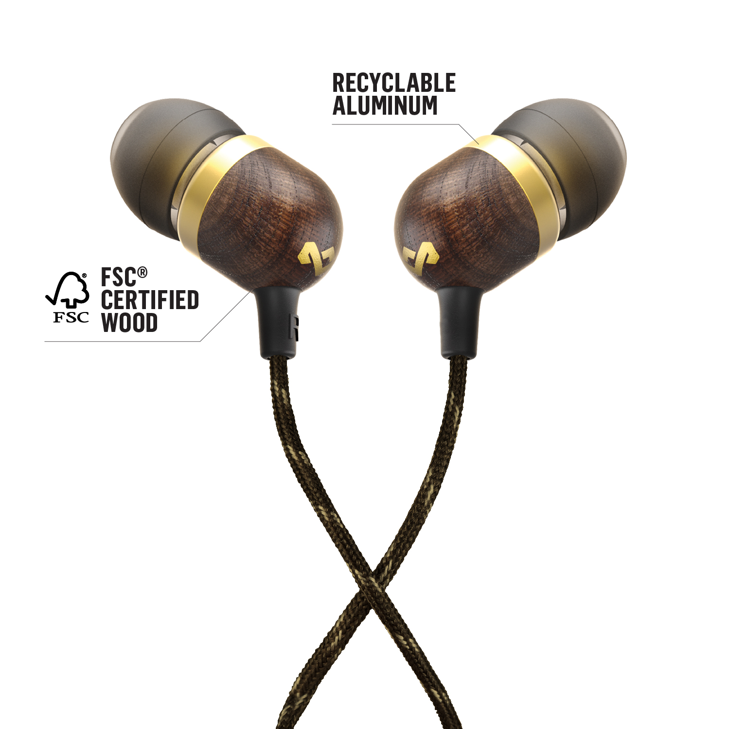 House of Marley Smile Jamaica ušesne slušalke - brass - slika 2