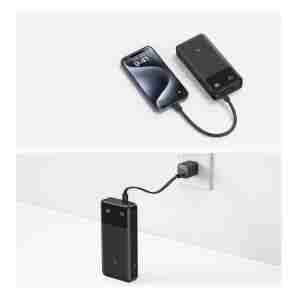 Anker Powerbank 20000 mAh, 30W s priloženim USB-C kablom, črn