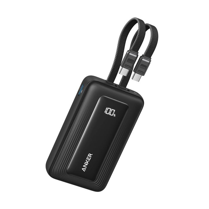 Anker Zolo Powerbank 20000 mAh, 45W z vgrajenima kabloma USB-C, črn - slika 2