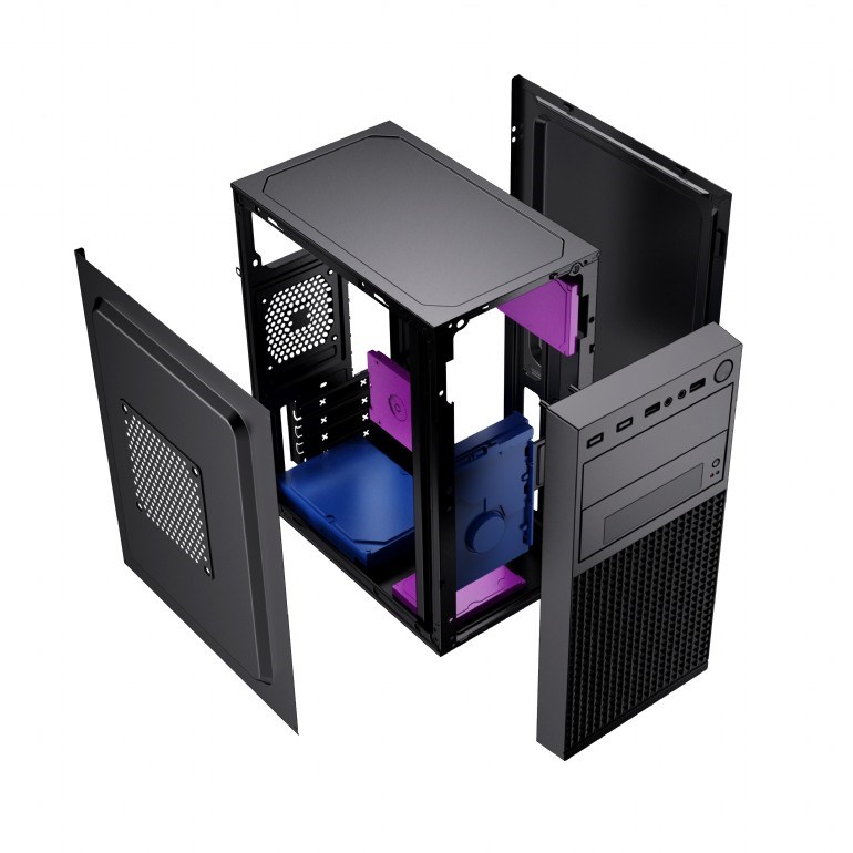Gembird Mini-tower Fornax K300, Micro-ATX, 2x USB 3.0 + 2x USB 2.0, črno - slika 2