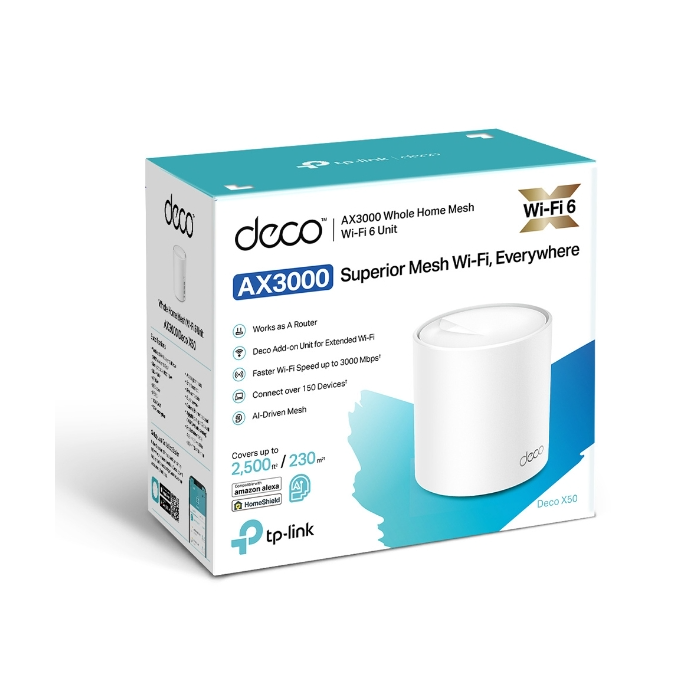 TP-Link Deco X50 (1 pack) domači Mesh Wifi sistem - slika 5