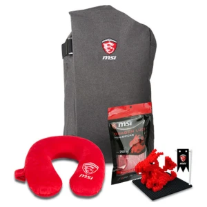 Nahrbtnik za notesnik 43,9 cm (17,3") MSI Fever GS komplet - potovalni vzglavnik, MSI Dragon igrača siv (957-1XXXXE-014)