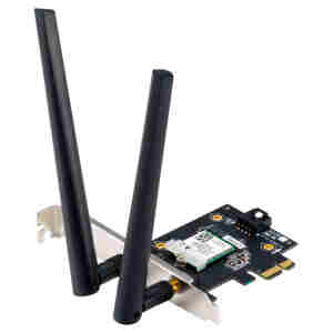 Brezžični mrežni adapter PCIe Asus PCE-AX1800 WiFi6 802.11ax 2x antena BT 5.2 (90IG07A0-MO0B00)