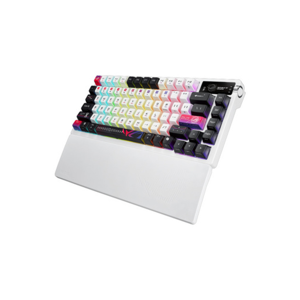 Gaming Tipkovnica brezžična Bluetooth USB-C/A Asus ROG Azoth X NX Snow V2 OLED US | črno-bela RGB (90MP044F-BKUA30) - slika 2