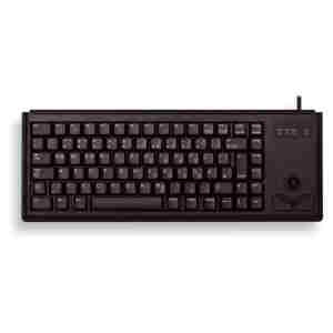 Tipkovnica Žična Cherry G84-4420 UK | črna + vgrajena miška (G84-4420LUBEU-2)