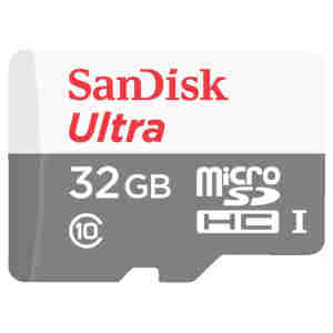 Spominska kartica SDXC-Micro 32GB Sandisk Ultra 100MB/s/V10 +adapter (SDSQUNR-032G-GN6TA)