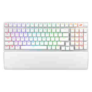 Gaming Tipkovnica brezžična, bluetooth, USB Asus ROG Strix Scope II 96 US | bela RGB (90MP037A-BKUA30)
