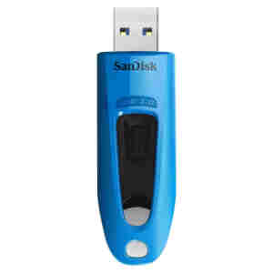 Spominski ključek 64GB USB 3.2 Sandisk Ultra 100MB/s plastičen izvlečni moder (SDCZ48-064G-U46B)
