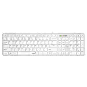 Tipkovnica USB Genius Slim 126 SLO | bela 126 tipk (31310017414)