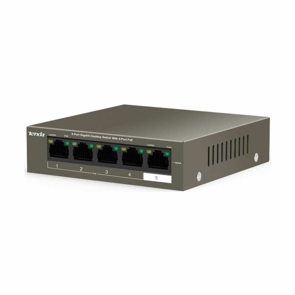 STIKALO 5-PORT Tenda 100/1000 PoE (TEG1105P-4-63W)