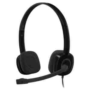 Slušalke Logitech 3.5 H151 stereo z mikrofonom - črne (981-000589)