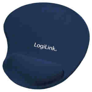 Podloga za miško z gelom ergonomska LogiLink MousePad modra (ID0027B)