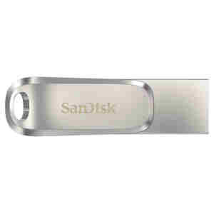 Spominski ključek 128GB USB 3.2/USB-C USB-C Sandisk Ultra Luxe Dual 150MB/s kovinski vrtljiv srebrn (SDDDC4-128G-G46)