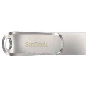 Spominski ključek 128GB USB 3.2/USB-C USB-C Sandisk Ultra Luxe Dual 150MB/s kovinski vrtljiv srebrn (SDDDC4-128G-G46)