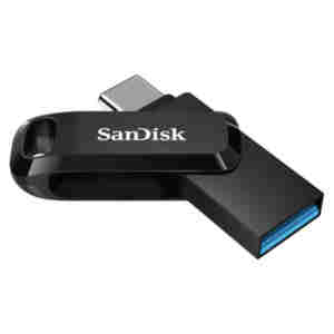 Spominski ključek 256GB USB 3.2/USB-C Sandisk Dual Drive Go 150MB/s plastičen vrtljiv črn (SDDDC3-256G-G46)
