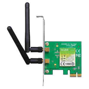 Brezžični mrežni adapter PCIe TP-Link WiFi4 802.11n 300Mbit/s 2x antena (TL-WN881ND)