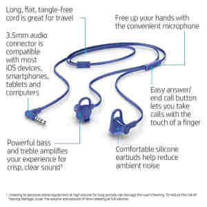 Slušlke HP 150 modre mini (2AP91AA)