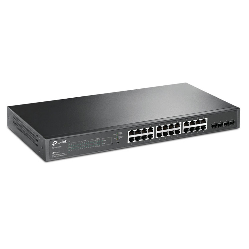 STIKALO 24-PORT POE+ + 4x SFP TP-Link gigabit 10/100/1000 (TL-SG2428P) - slika 2