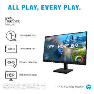 HP 80 cm (31,5") X32 2560x1440 Gaming 165Hz
