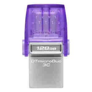 Spominski ključek 128GB USB 3.2/USB-C Kingston DT microDuo3G3 200MB/s - plastičen/microduo/moder (DTDUO3CG3/128GB)