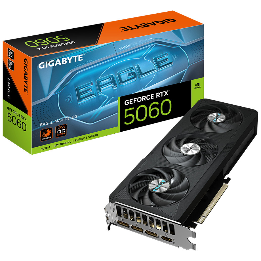 Grafična kartica nVidia RTX 5060 GigaByte Eagle MAX OC - 8GB GDDR7 (GV-N5060EAGLEMAX OC-8GD)