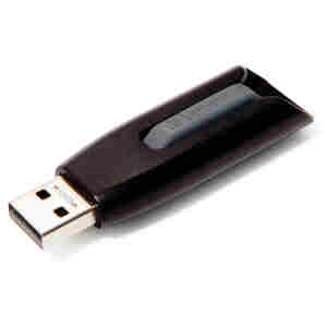 Spominski ključek 128GB USB 3.2 Verbatim Store'n'Go V3 80MB/s 25MB/s plastičen izvlečni črn (49189)