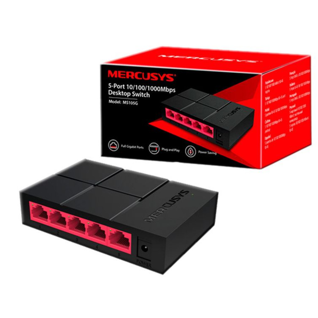 STIKALO 5-PORT MERCUSYS 100/1000 (MS105G)