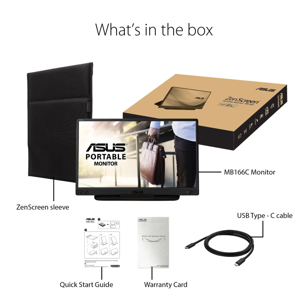 Prenosni monitor Asus 39,6 cm (15,6") MB166C 1920x1080 - slika 3