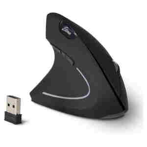 Miš brezžična ergonomska Inter-Tech KM-206L 16000DPI za levičarje črna