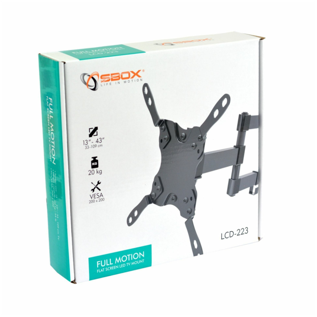 Nosilec stenski SBOX za monitor 13"-43" do 20kg (LCD-223) - slika 4