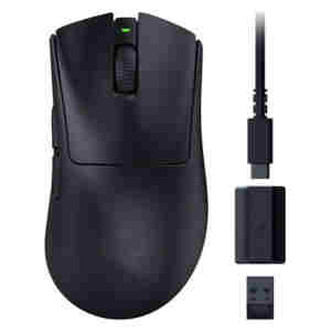 Miš Razer brezžična DeathAdder V3 Hyperspeed optična gaming 8 gumbov 26000DPI črna (RZ01-05140100-R3G1)