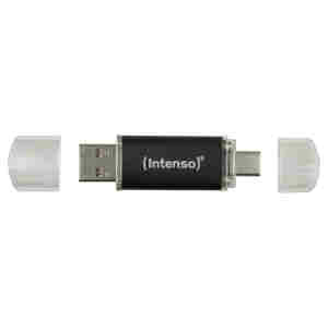 Spominski ključek 32GB USB 3.2/USB-C Intenso Twist Line 70MB/s plastičen s pokrovčkom črn (3539480)