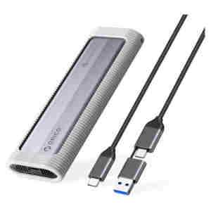 Ohišje za SSD disk M.2 v USB-C NVMe USB 3.1 Gen2 Type-C silikonska zaščita ORICO (AXM2S-G2-V1-GY-BP)