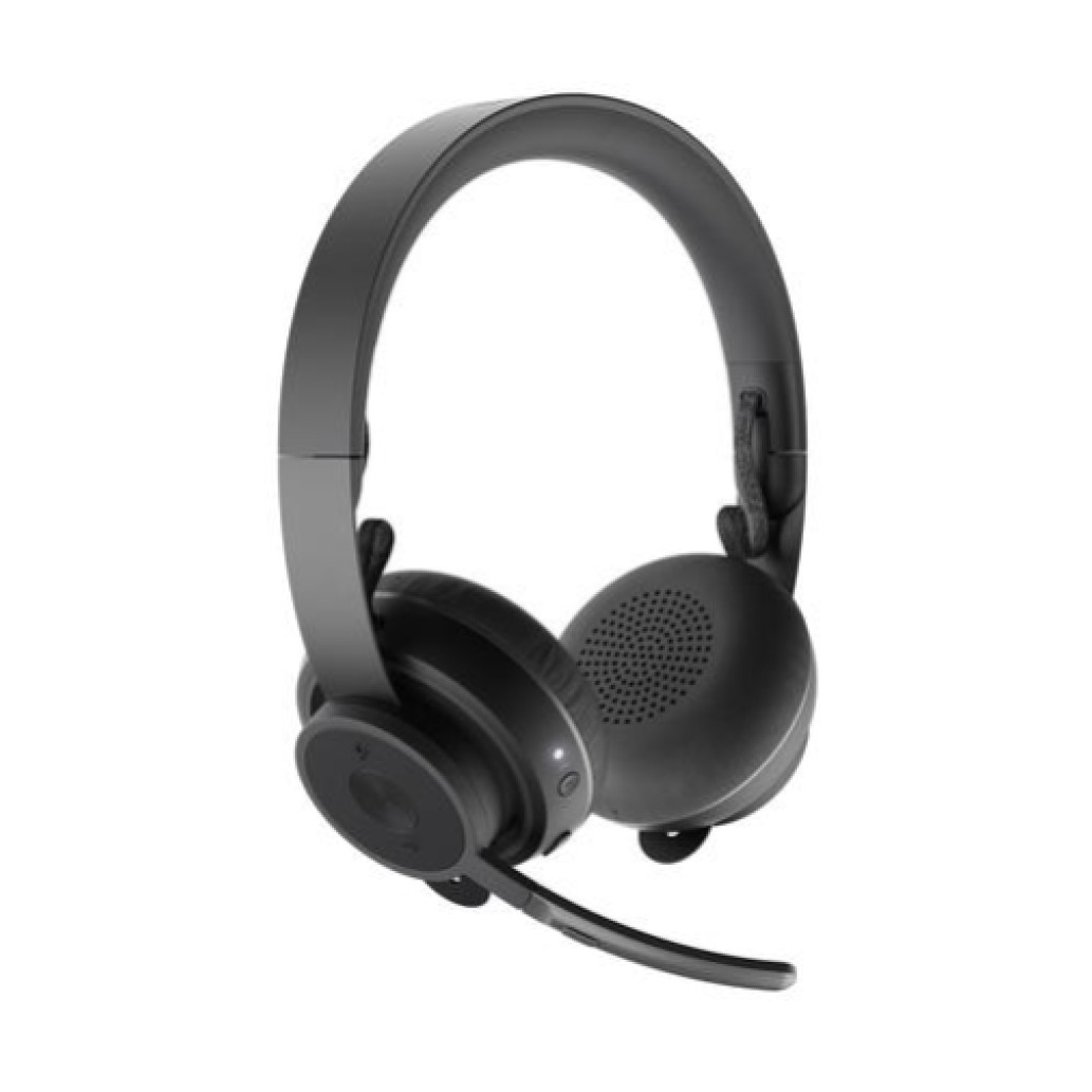 Slušalke brezžične Logitech naglavne z 2x mikrofonom Bluetooth + USB-C Zone Plus črna Bluetooth (981-000919)