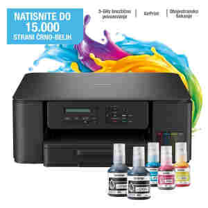 Tiskalnik multifunkcijski brizgalni barvni Brother DCP-T530DW A4 duplex tisk enostransko skeniranje USB WiFi 16ppm (BRDCPT530DW)