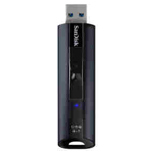 Spominski ključek 128GB USB 3.2 Sandisk Extreme PRO 420MB/s 380MB/s aluminij drsni črn (SDCZ880-128G-G46)