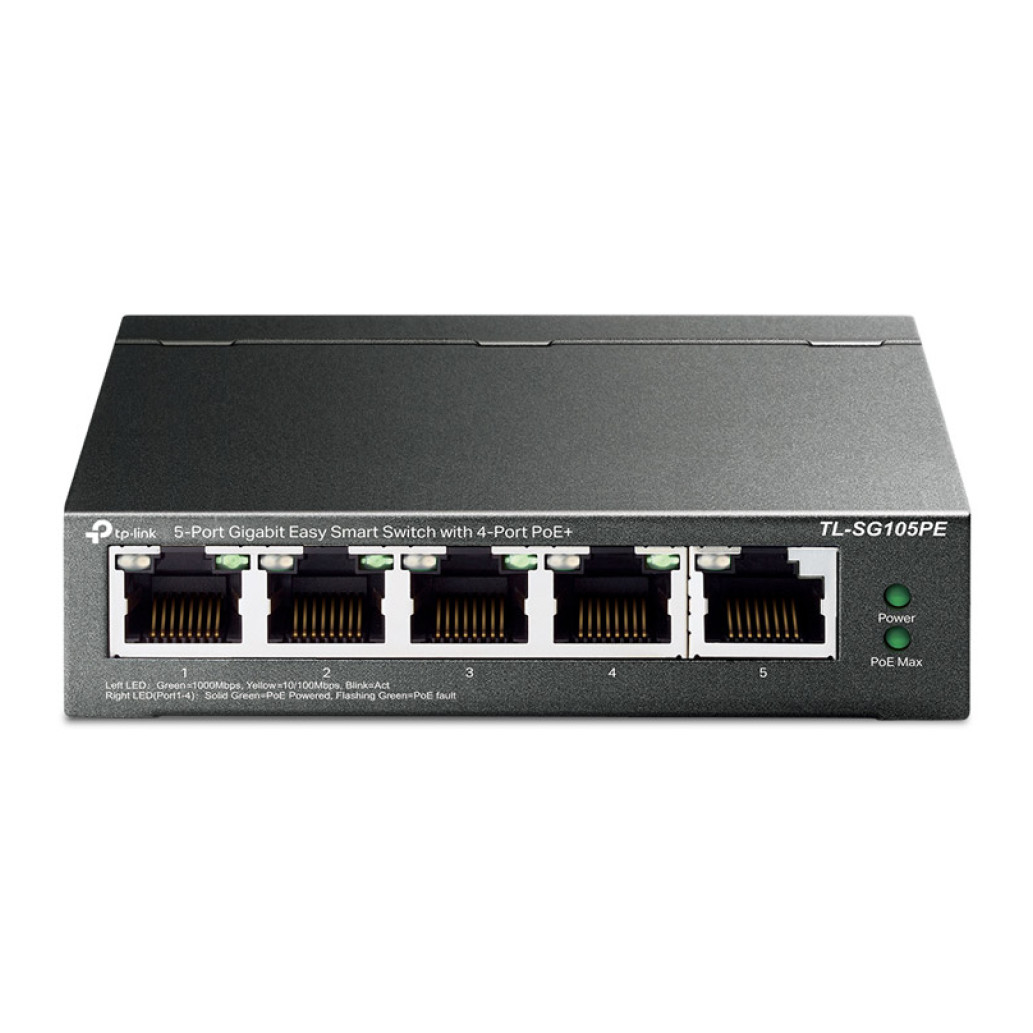KALO 5-PORT TL-SG105PE Easy Smart Switch 100/1000 4-Port PoE+ (TL-SG105PE)